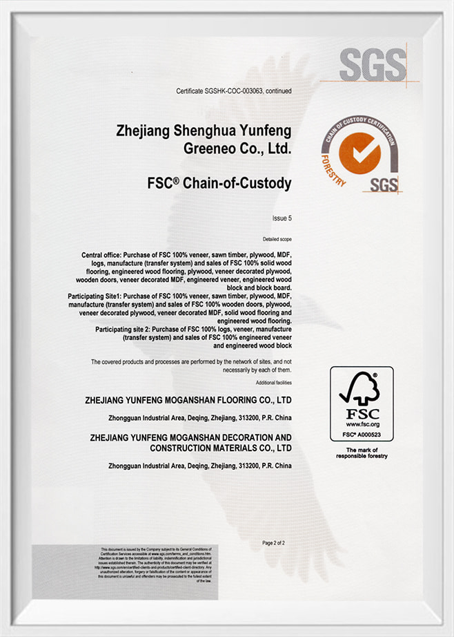 Zhejiang Yunfeng Moganshan ตกแต่งและวัสดุก่อสร้าง Co., Ltd.